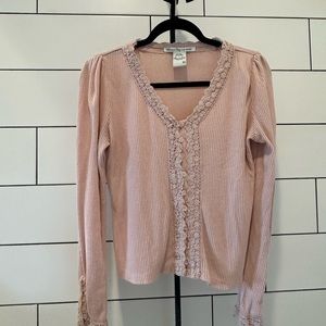 Pink long sleeve top